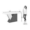 Ver mais imagens de Conjunto: Mesa de Cozinha Épic Sc24 Tampo Madeirado C/ Vidro Canto Curvo 160x90cm e 6 Cadeiras Anne