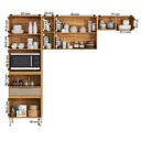 Ver imagem 2 de Conjunto de Cozinha Plena Modulado com 7 Portas e 1 Gaveta Cinamomo Touch/Nude Prime Tx