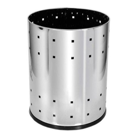 Lixeira Aço Inox Casa Ou Escritório 22 Litros Telada