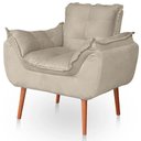 Ver imagem 3 de Kit 02 Poltronas Opala Sala Confortável Resistente Bege