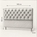 Ver imagem 5 de Cabeceira Cama Box Casal 140cm Valentina Estofada Marrom