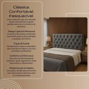 Ver imagem 3 de Cabeceira Cama Box Casal 140cm Valentina Estofada Marrom