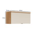 Ver imagem 3 de Armário Aéreo Cozinha 80 Cm Bless 1 Porta 100% Mdf Jequitiba/off White Fosco - Linea Brasil