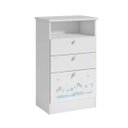 Ver imagem 2 de Cômoda de Bebê 2 Gavetas 1 Porta Kids Móveis Branco/Azul