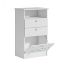 Ver imagem 4 de Cômoda de Bebê 2 Gavetas 1 Porta Kids Móveis Branco/Azul