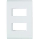 Ver imagem 1 de Placa Espelho 4x2 2 Módulo Liz Branca Tramontina 57106006