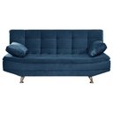 Ver imagem 3 de Sofá Cama Valencia 3 Lugares Reclinável Material Azul - Star Confort Valencia Silver Sofá Cama Tres