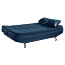 Ver imagem 5 de Sofá Cama Valencia 3 Lugares Reclinável Material Azul - Star Confort Valencia Silver Sofá Cama Tres
