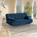 Ver imagem 2 de Sofá Cama Valencia 3 Lugares Reclinável Material Azul - Star Confort valencia Silver Sofá Cama tres 