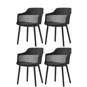 Ver imagem 1 de Kit 4 Cadeiras Marcela Preta Sala Cozinha Jantar Preto