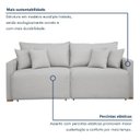 Ver imagem 5 de Sofá Cama Retrátil e Reclinável 2 Lugares 180cm Pés Madeira Maciça Júlia Yescasa
