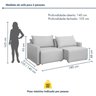 Sofá Cama Retrátil e Reclinável 180cm Júlia - 3