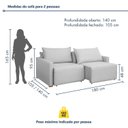 Ver imagem 3 de Sofá Cama Retrátil e Reclinável 180cm Júlia