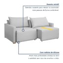 Ver imagem 4 de Sofá Cama Retrátil e Reclinável 2 Lugares 180cm Pés Madeira Maciça Júlia Yescasa