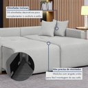 Ver mais imagens de Sofá Cama Retrátil e Reclinável 2 Lugares 180cm Pés Madeira Maciça Júlia Yescasa