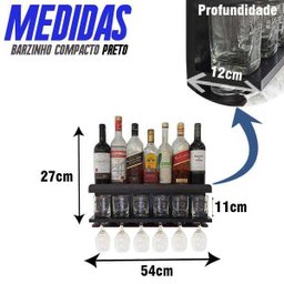 Bar de Parede Para Sala Compacto Porta Copos Porta Taças PR - 3