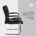 Ver imagem 5 de Cadeira Fixa Estofada W-50A Preta