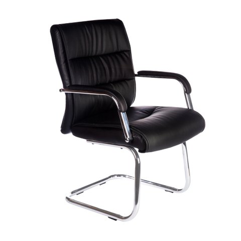 Cadeira Fixa Estofada W-50a Preta