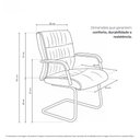Ver imagem 7 de Cadeira Fixa Estofada W-50A Preta