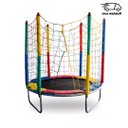 Ver imagem 4 de Kit Rosa Cama Elástica 1,40m + Escorregador Grande 4 Degraus