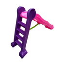 Ver imagem 2 de Kit Rosa Cama Elástica 1,40m + Escorregador Grande 4 Degraus
