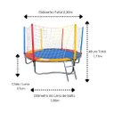 Ver imagem 3 de Kit Rosa Cama Elástica 2,30m + Escorregador Médio 3 Degraus