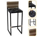 Ver imagem 1 de Banqueta Quadrada Junco Cappuccino para Balcão Ilha Cozinha Área Gourmet Bancada Piscina Bar