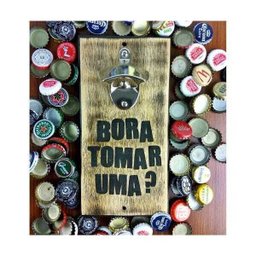 Abridor de Garrafa de Parede Rústico - Bora Tomar Uma - 1