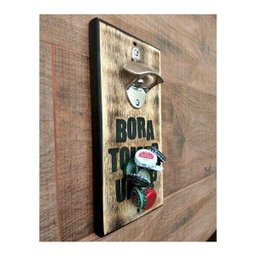 Abridor de Garrafa de Parede Rústico - Bora Tomar Uma - 2