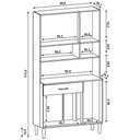 Ver imagem 4 de Armário de Cozinha Compacta 90cm Bruna K02 Nogueira/Off White - Mpozenato
