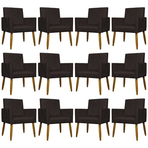 Kit 12 Poltronas Decorativas Mari para Sala Quarto Cores