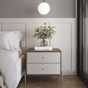 Ver imagem 2 de Mesa de Cabeceira 2 Gavetas Jasper Off White e Canella