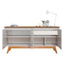 Ver imagem 6 de Aparador para Sala Buffet 1.6 e Cristaleira Classic Off White Freijó - Imcal