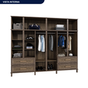 Ver imagem 5 de Guarda-Roupa Casal com Espelho 12 Portas 4 Gavetas Rio Branco Premium 