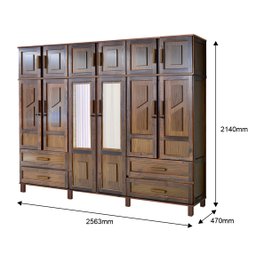 Guarda-Roupa Casal com Espelho 12 Portas 4 Gavetas Rio Branco Premium  - 3