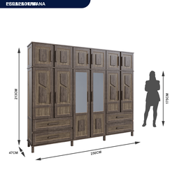 Guarda-Roupa Casal com Espelho 12 Portas 4 Gavetas Rio Branco Premium  - 3