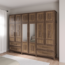 Ver imagem 1 de Guarda-Roupa Casal com Espelho 12 Portas 4 Gavetas Rio Branco Premium 