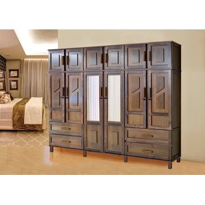Guarda-Roupa Casal com Espelho 12 Portas 4 Gavetas Rio Branco Premium 