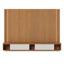 Ver imagem 1 de Painel Home Suspenso Loa para Sala de Tv até 75 Polegadas Freijó Off White Matte Colibri