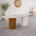 Ver imagem 1 de Mesa de Jantar Orgânica com Vidro 2 Torres 2x1 Arbo Design