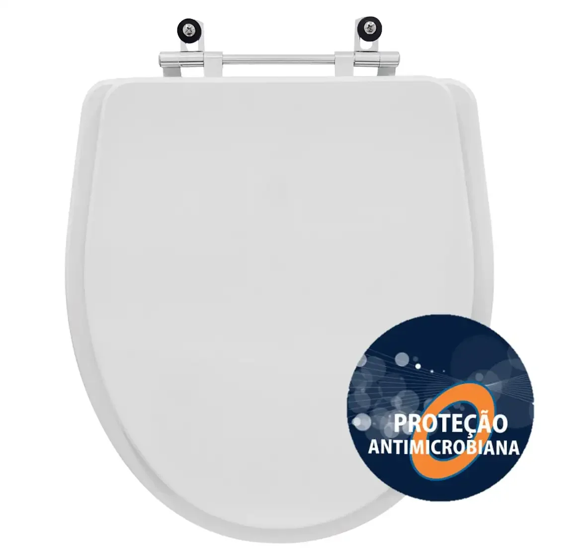 Assento Sanitário Poliester Antibacteriano Laura Branco Para Vaso Roca - 4