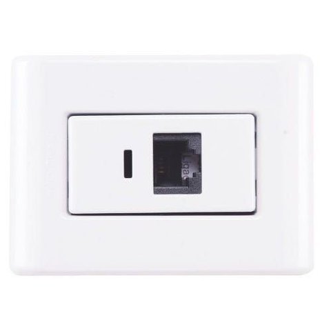 Conjunto Cx + Tampa + Tomada Rj 11 Eletro Tramontina 57304010