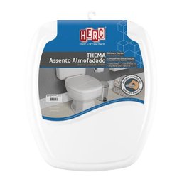Assento Sanitário Almofadado Branco Thema Premium Herc - 2