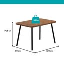 Ver imagem 2 de Conjunto Sala de Jantar 4 Cadeiras Ava Carraro Nogal Preto