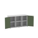 Ver imagem 5 de Armário Credenza 2 Portas Pivotante P25 Cinza/Salvia