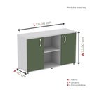 Ver imagem 4 de Armário Credenza 2 Portas Pivotante P25 Cinza/Salvia