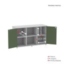 Ver imagem 7 de Armário Credenza 2 Portas Pivotante P25 Cinza/Salvia