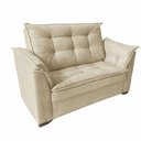 Ver mais imagens de Sofá Conjunto Poltrona e Sofá Pequeno 2 Lugares Fixo 140cm Bege Suede