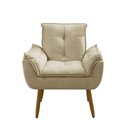 Ver imagem 4 de Sofá Conjunto Poltrona e Sofá Pequeno 2 Lugares Fixo 140cm Bege Suede