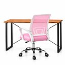 Ver imagem 1 de Conjunto de Escritório Mesa Dora e Cadeira Begônia Mesh Rosa